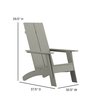 Flash Furniture 2PK Modern Gray Adirondack Chairs & 22" Fire Pit JJ-C145092-202-GY-GG